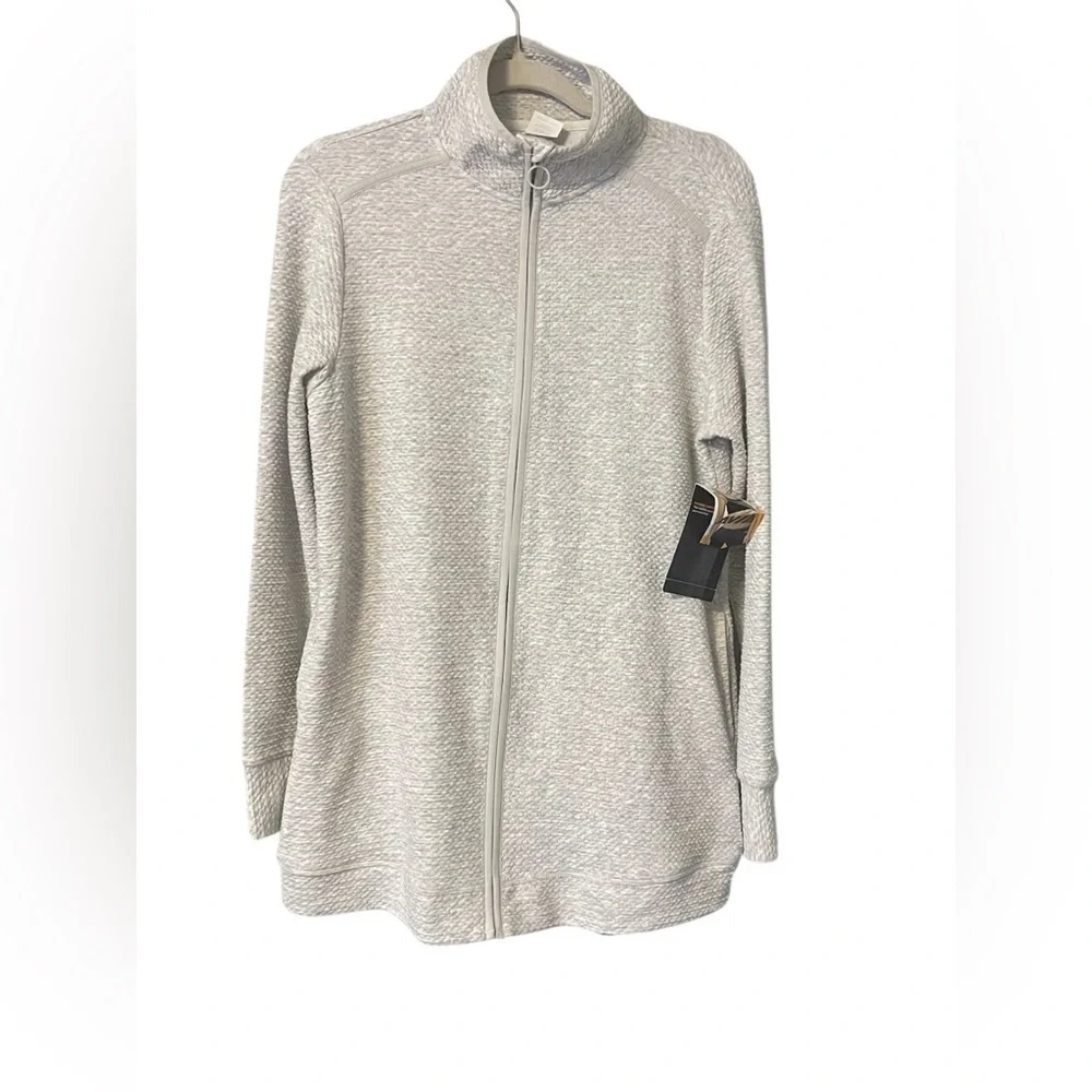 AVÍA women’s light gray OTTOMAN TUNIC JACKET - Picture 3 of 6